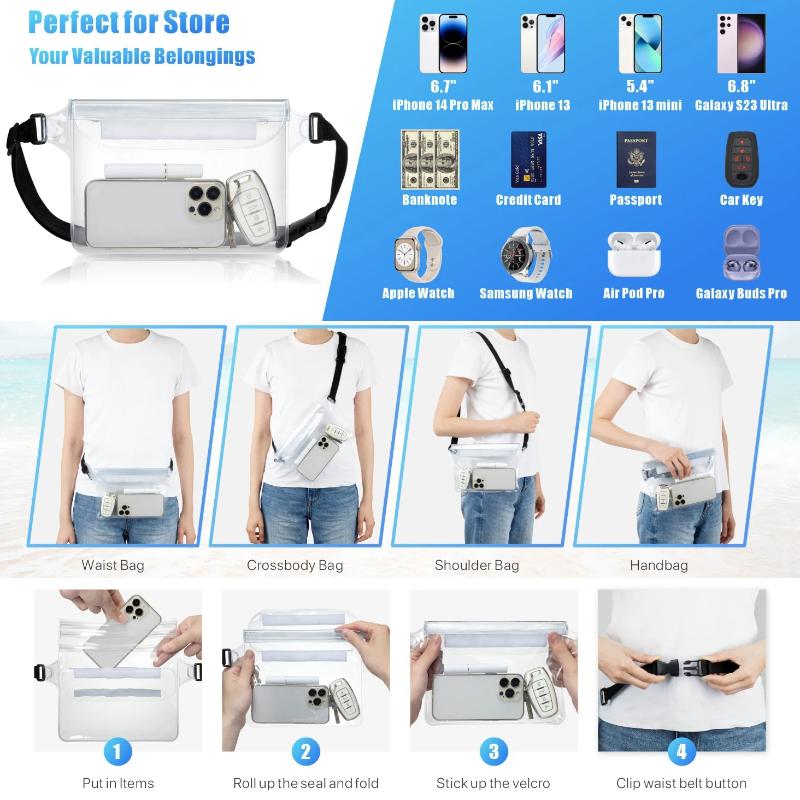 Fishing Bag Waterproof - Adjustable Waist Waterproof Phone Dry Bag