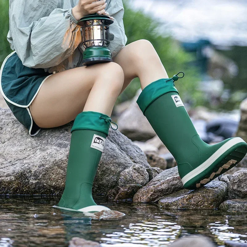 Couples High Top Rain Shoes An - Fishing Boots ulasan dan harga