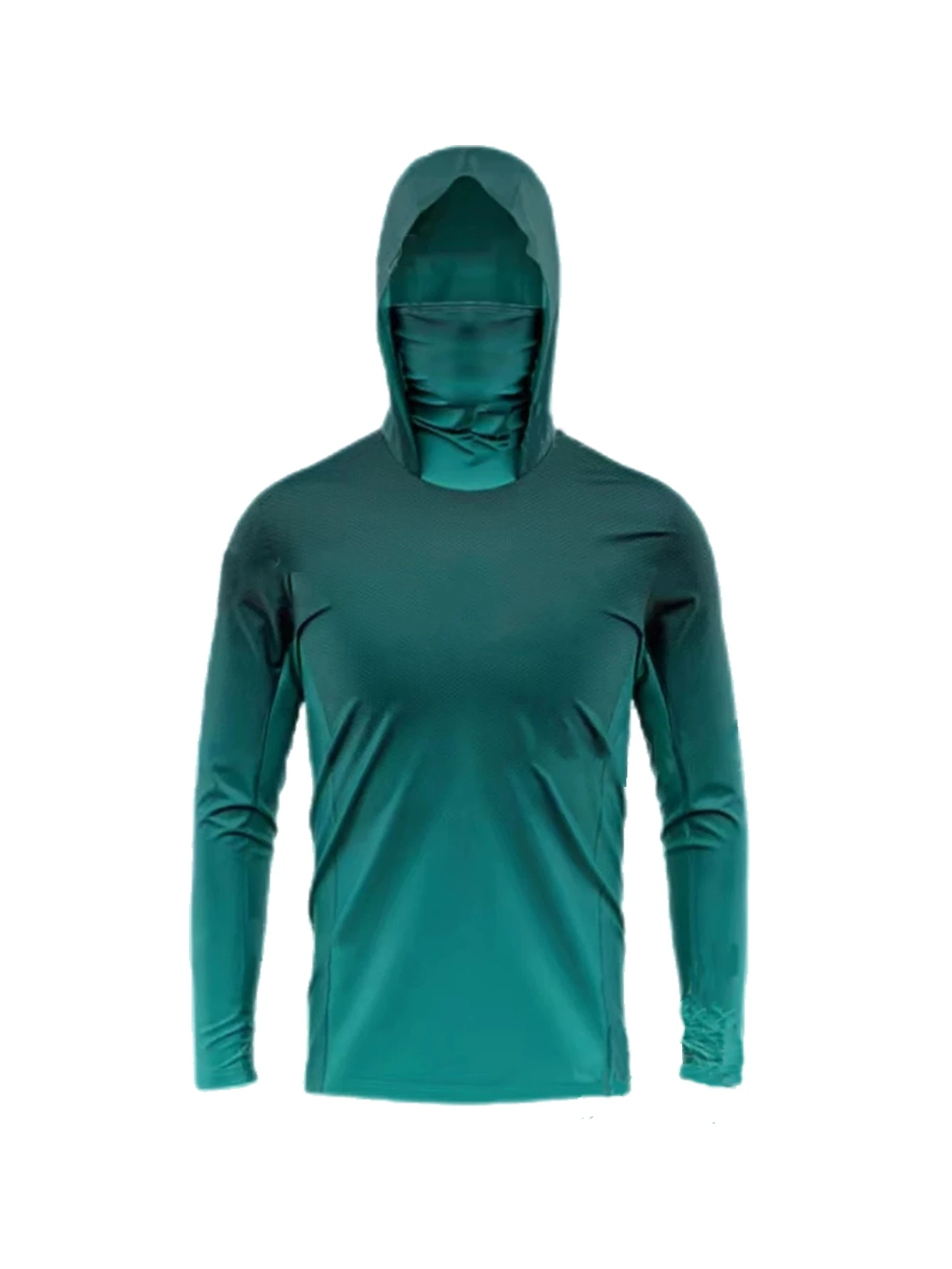 Men Long Sleeve Fishing Hoodie - Fishing Mask Sun Protection ulasan dan harga