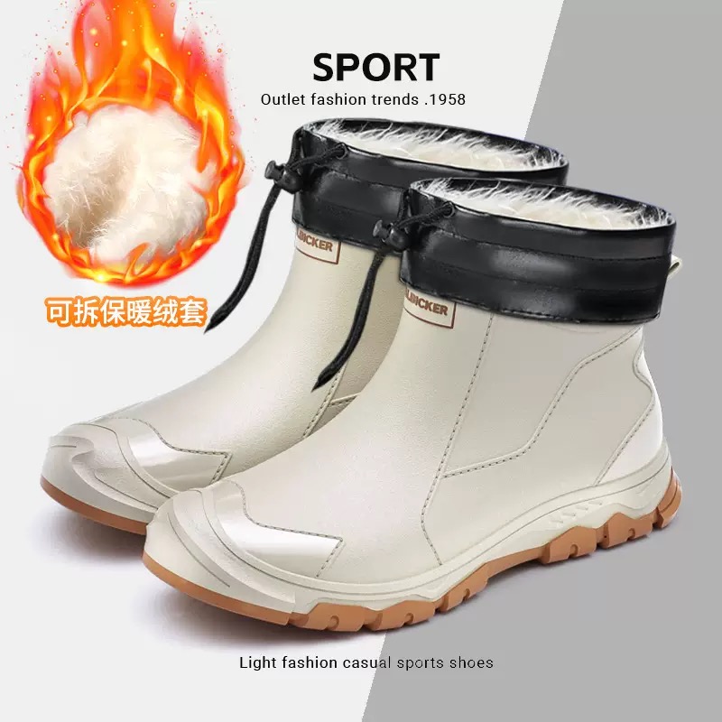 Waterproof Men's Rain Shoes Fa - Fishing Boots ulasan dan harga
