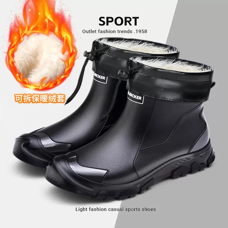 Waterproof Men's Rain Shoes Fa - Fishing Boots ulasan dan harga